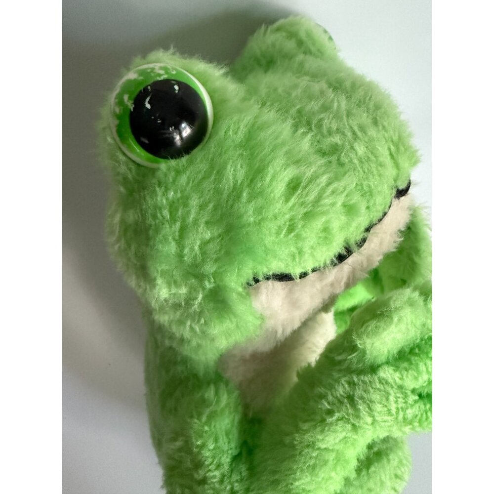 Vintage tween stuff Rushton Plush Green Frog Toy (scuffed eyes, disheveled fur) - Picture 14 of 14
